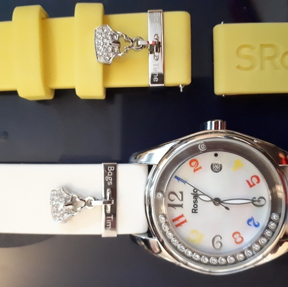 SALE!! S Rosato watch by Bags Time white and yellow. 3 - Picture 6 of 8